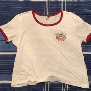 White tshirt with donut design